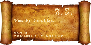Némedy Dorottya névjegykártya